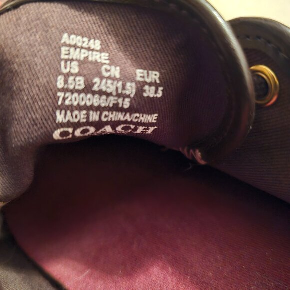 Women's COACH Empire Signature Sneakers Brown/Gold/Tan - Picture 10 of 11